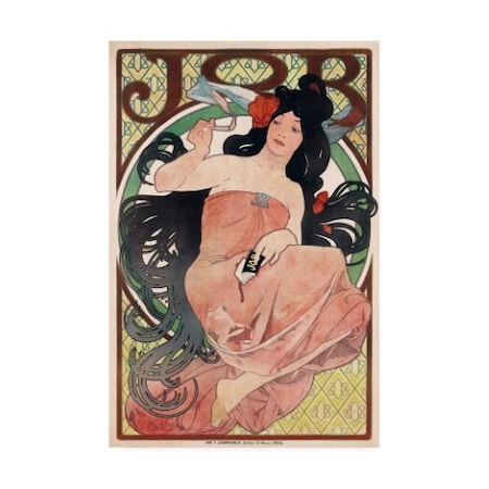 Alphonse Mucha 'Cigarette Rolling Papers Advertisement' Canvas Art,16x24